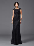 Sheath/Column Scoop Beading Sleeveless Long Lace Mother of the Bride Dresses TPP0007152