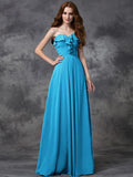 A-line/Princess Sweetheart Ruffles Sleeveless Long Chiffon Bridesmaid Dresses TPP0005598