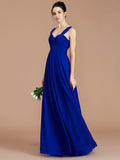 Empire Sweetheart Sleeveless Ruched Floor-Length Chiffon Bridesmaid Dresses TPP0005329