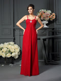 A-Line/Princess Spaghetti Straps Beading Sleeveless Long Chiffon Mother of the Bride Dresses TPP0007336