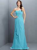 Trumpet/Mermaid Strapless Pleats Sleeveless Long Chiffon Bridesmaid Dresses TPP0005474