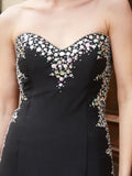 Sheath/Column Sweetheart Sequin Sleeveless Spandex Sweep/Brush Train Dresses TPP0003443