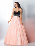 Ball Gown Sweetheart Beading Sleeveless Long Satin Quinceanera Dresses TPP0002798