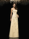 A-Line/Princess Sweetheart Sleeveless Long Net Mother of the Bride Dresses TPP0007395