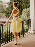 A-Line/Princess Satin Beading Scoop Sleeveless Short/Mini Homecoming Dresses TPP0004779