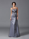 Sheath/Column Scoop Beading Sleeveless Long Net Mother of the Bride Dresses TPP0007301