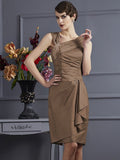 Sheath/Column Sleeveless Applique Short Taffeta Bridesmaid Dresses TPP0005248