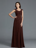 A-Line/Princess Sweetheart Sleeveless Chiffon Floor-Length Beading Mother of the Bride Dresses TPP0007337