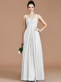 Empire Sweetheart Sleeveless Ruched Floor-Length Chiffon Bridesmaid Dresses TPP0005329