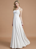 A-Line/Princess Sweetheart Sleeveless Ruched Floor-Length Chiffon Bridesmaid Dresses TPP0005051