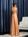 A-Line/Princess Sweetheart Applique Sleeveless Long Taffeta Mother of the Bride Dresses TPP0007352