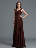 A-Line/Princess Sweetheart Sleeveless Chiffon Floor-Length Beading Mother of the Bride Dresses TPP0007337