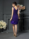 A-Line/Princess Square Beading Sleeveless Short Chiffon Mother of the Bride Dresses TPP0007430