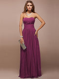 Sheath/Column Sweetheart Sleeveless Ruffles Long Bridesmaid Dresses TPP0005279