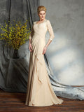 A-Line/Princess Sweetheart Lace 3/4 Sleeves Long Chiffon Mother of the Bride Dresses TPP0007175