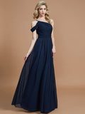 A-Line/Princess One-Shoulder Floor-Length Chiffon Sleeveless Bridesmaid Dresses TPP0005381