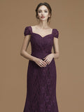 A-Line/Princess Bateau Sleeveless Floor-Length Lace Chiffon Bridesmaid Dresses