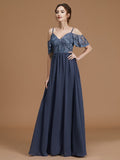 A-Line/Princess V-neck Sleeveless Short/Mini Ruched Chiffon Bridesmaid Dresses