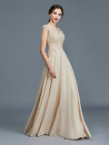 A-Line/Princess Scoop Sleeveless Ruffles Chiffon Floor-Length Mother of the Bride Dresses TPP0007103