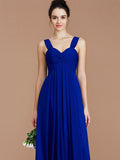 Empire Sweetheart Sleeveless Ruched Floor-Length Chiffon Bridesmaid Dresses TPP0005329