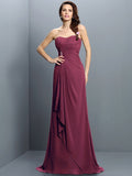 Trumpet/Mermaid Strapless Pleats Sleeveless Long Chiffon Bridesmaid Dresses TPP0005474