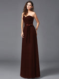 A-Line/Princess Sweetheart Sash/Ribbon/Belt Sleeveless Long Lace Bridesmaid dresses TPP0005357