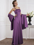 A-Line/Princess Spaghetti Straps Sleeveless Beading Long Elastic Woven Satin Mother of the Bride Dresses TPP0005304