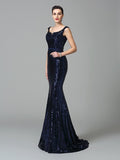 Trumpet/Mermaid Straps Sleeveless Long Sequins Dresses TPP0009103