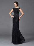 Sheath/Column Scoop Beading Sleeveless Long Lace Mother of the Bride Dresses TPP0007152