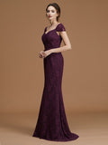 A-Line/Princess Bateau Sleeveless Floor-Length Lace Chiffon Bridesmaid Dresses