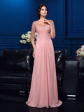 A-Line/Princess Scoop Beading 3/4 Sleeves Long Chiffon Mother of the Bride Dresses TPP0007135