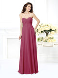 A-Line/Princess Sweetheart Sleeveless Long Chiffon Bridesmaid Dresses TPP0004267