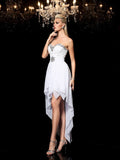 A-Line/Princess Sweetheart Beading Sleeveless High Low Chiffon Cocktail Dresses TPP0008274