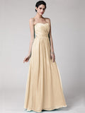 Sheath/Column Sweetheart Sleeveless Pleats Long Chiffon Bridesmaid Dresses TPP0005844