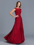 Sheath/Column Scoop Sleeveless Chiffon Ruffles Floor-Length Mother of the Bride Dresses TPP0007361