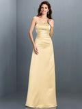 A-Line/Princess Strapless Sleeveless Long Satin Bridesmaid Dresses TPP0005704