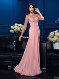 A-Line/Princess Scoop Beading 3/4 Sleeves Long Chiffon Mother of the Bride Dresses TPP0007135