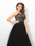 Ball Gown Sweetheart Lace Sleeveless Long Net Quinceanera Dresses TPP0002646