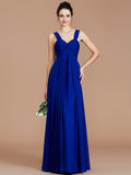 Empire Sweetheart Sleeveless Ruched Floor-Length Chiffon Bridesmaid Dresses TPP0005329