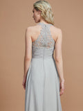 A-Line/Princess Sweetheart Sleeveless Ruched Floor-Length Chiffon Bridesmaid Dresses TPP0005051