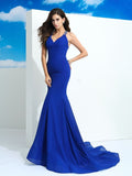 Sheath/Column Straps Beading Sleeveless Long Chiffon Dresses TPP0002008