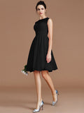 A-Line/Princess Sweetheart Sleeveless Lace Short/Mini Chiffon Bridesmaid Dresses TPP0005413