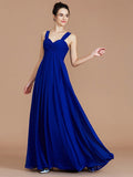 Empire Sweetheart Sleeveless Ruched Floor-Length Chiffon Bridesmaid Dresses TPP0005329