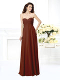 A-Line/Princess Sweetheart Sleeveless Long Chiffon Bridesmaid Dresses TPP0004267