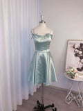 A-Line/Princess Ruffles Spaghetti Straps Sleeveless Short/Mini Homecoming Dresses TPP0004629