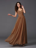 A-Line/Princess Straps Sash/Ribbon/Belt Sleeveless Long Chiffon Bridesmaid Dresses TPP0005143