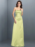 A-Line/Princess Strapless Sleeveless Long Satin Bridesmaid Dresses TPP0005704