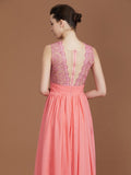 A-Line/Princess Jewel Sleeveless Lace Floor-Length Chiffon Bridesmaid Dresses TPP0005806