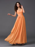 A-Line/Princess Straps Sash/Ribbon/Belt Sleeveless Long Chiffon Bridesmaid Dresses TPP0005143