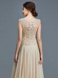 A-Line/Princess Scoop Sleeveless Ruffles Chiffon Floor-Length Mother of the Bride Dresses TPP0007103